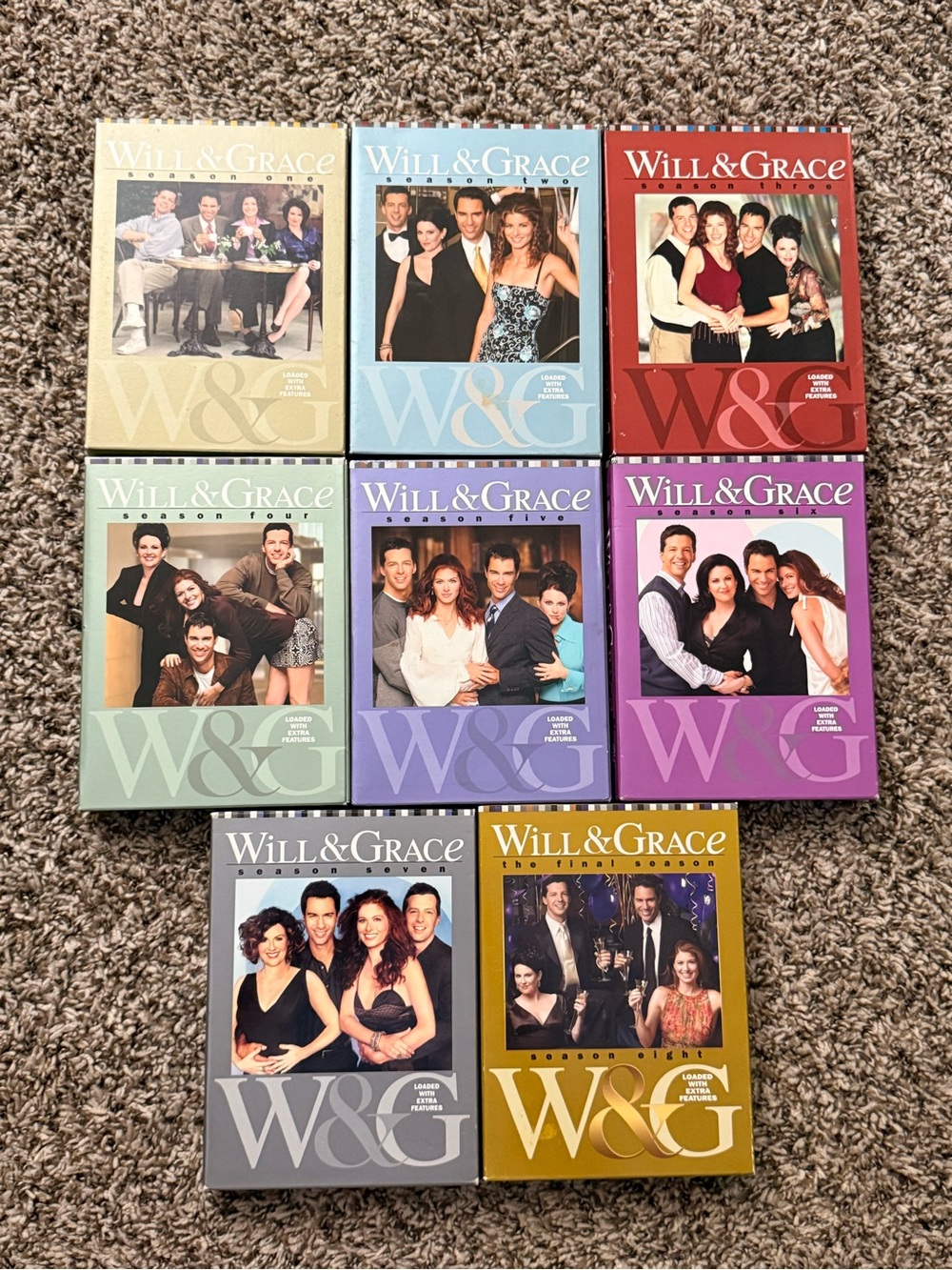 Will & Grace Complete DVD Seasons 1-8 Set - Multicolor